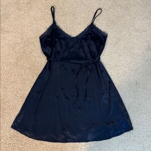 Cider Midnight Blue Lace Slip Dress XL NEW